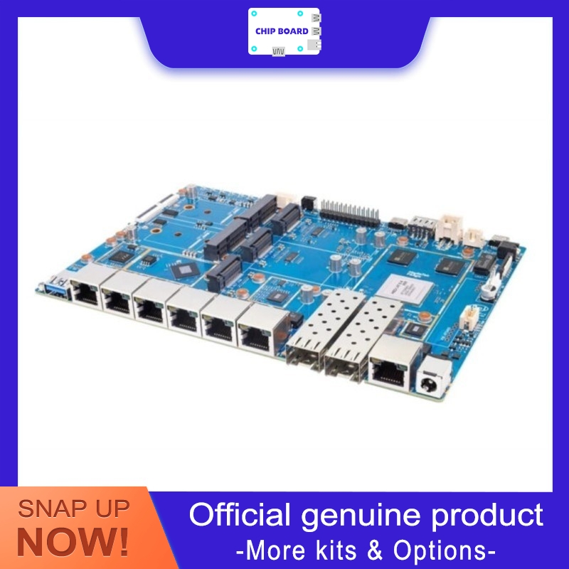 Bananapi Bpi R4 Wifi 7 - 듀얼 10GbE SFP+, 7개의 1GbE/2.5GbE RJ45