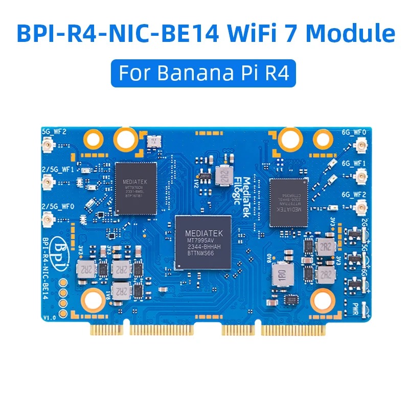 Bananapi Bpi R4 Wifi 7 - BPI-R4 BPI-R4-NIC-BE14 WiFi 7 모듈(미디어텍 MT7995AV