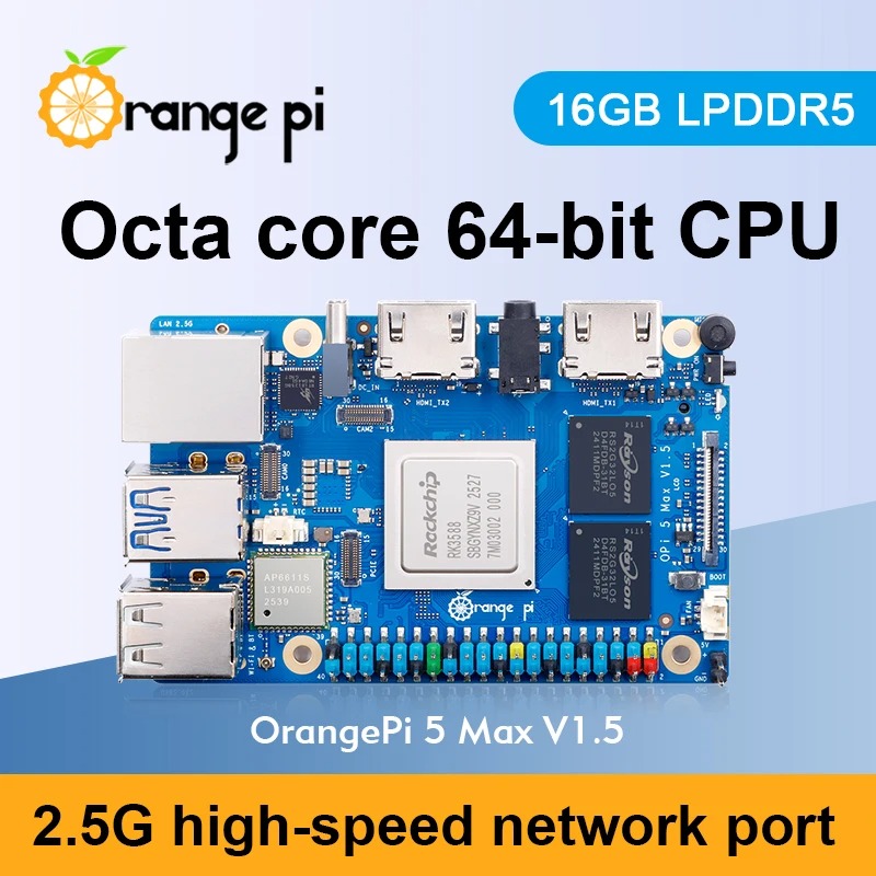 로루스 오렌지 파이 5 맥스 16GB V1.5 싱글 보 - Rk3588 Mini Pc Board 리뷰 및 가격
