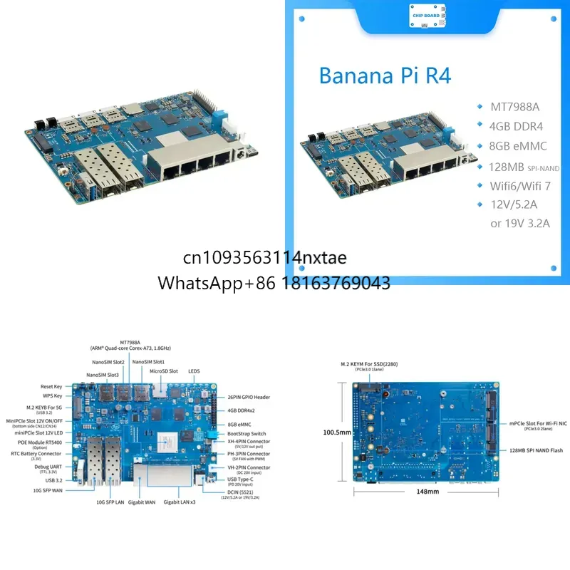 2026년 핫! 바나나 파이 BPI R4 Wifi 7  - Bananapi Bpi R4 Wifi 7 리뷰 및 가격
